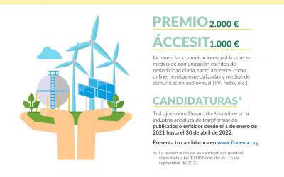 FLACEMA convoca la XVII edición del Premio a la mejor Comunicación sobre Desarrollo Sostenible en la Industria andaluza
